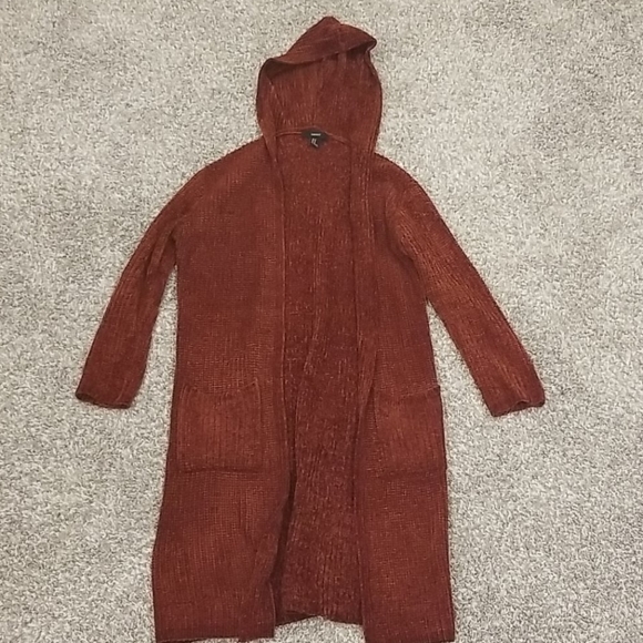 Burnt Orange Knit Cardigan - Picture 1 of 3